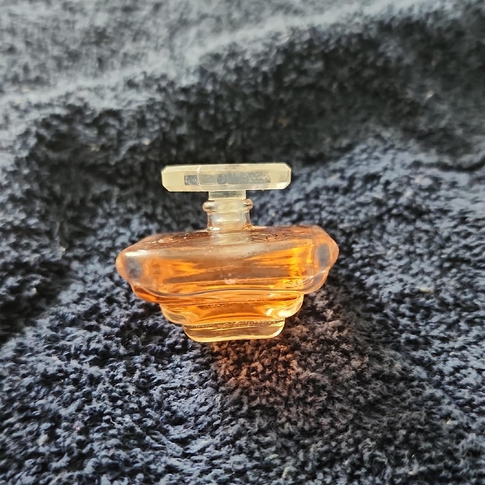 LANCOME TRESOR PARFUME Glass Fragrance Bottle - Elegant Amber Perfume Accent